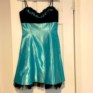 Jessica McClintock Teal Cocktail Dress